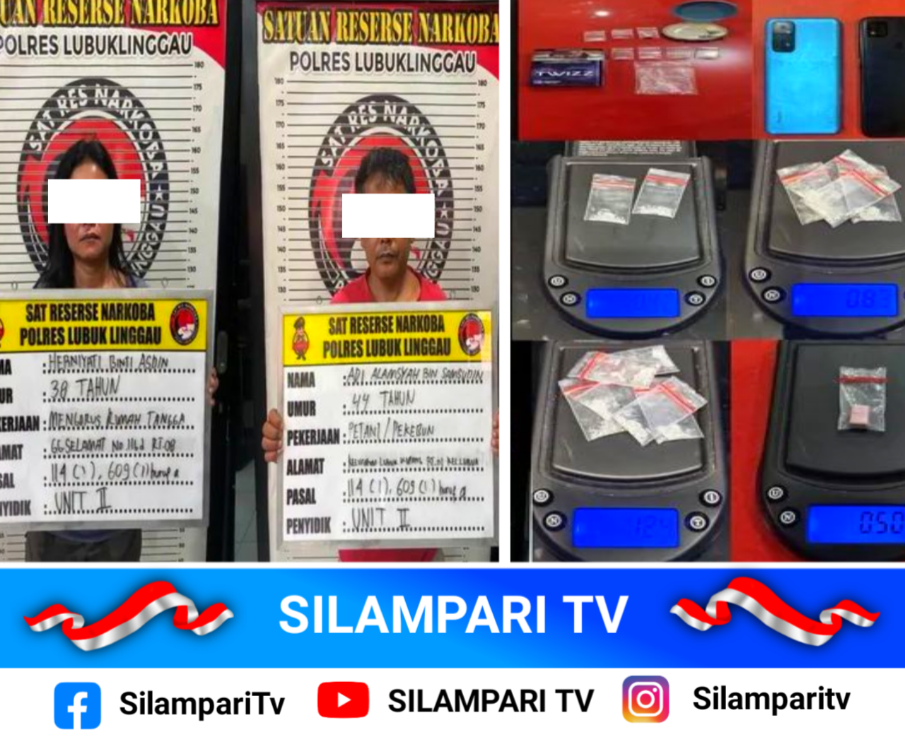 Aksi Cepat Polisi, Sepasang Pengedar Narkoba Ditangkap di Lubuk Linggau