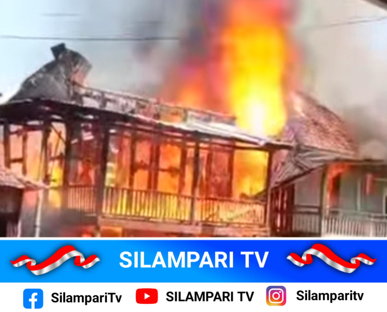 Kebakaran Hebat di Muba Hanguskan Dua Rumah Warga, Kerugian Ditaksir Rp. 400 Juta