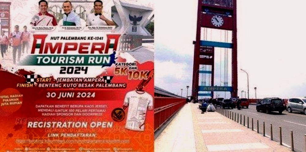 Tourism Run 2024 Digelar 30 Juni, Ini 4 Rekomendasi Hotel Murah Dekat Jembatan Ampera, Mulai Rp100 Ribu