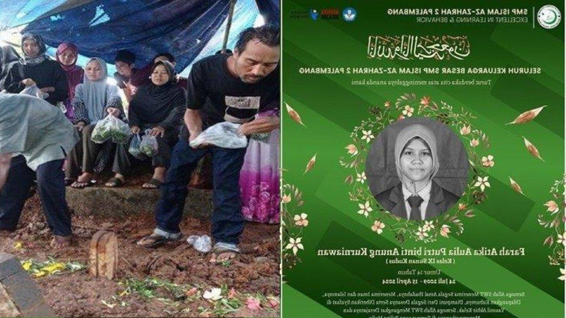 Mendiang Farah Anak SMP Asal Palembang Yang Dibunuh Bersama Ibu oleh Anak Buah Suami Korban