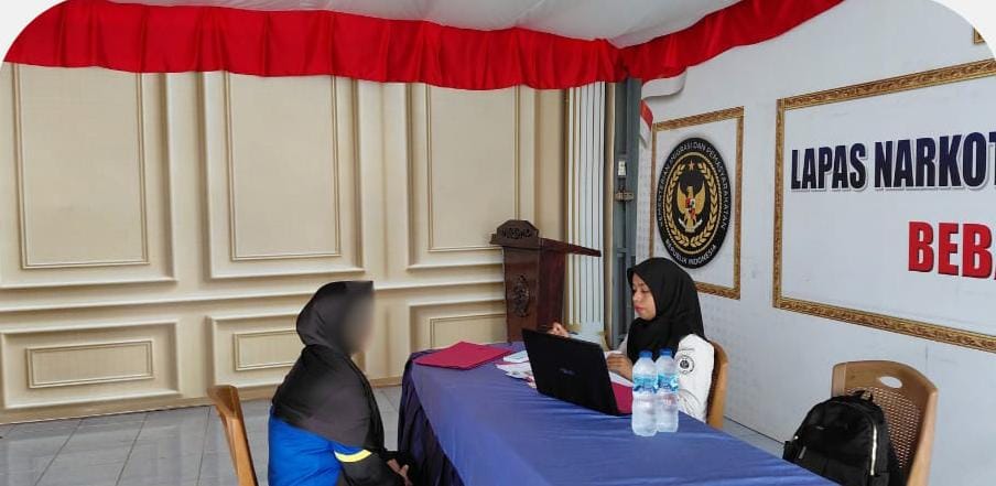 Pemenuhan Hak Integrasi, Warga Binaan Lapas Narkotika Beliti Ikuti Sidang Litmas