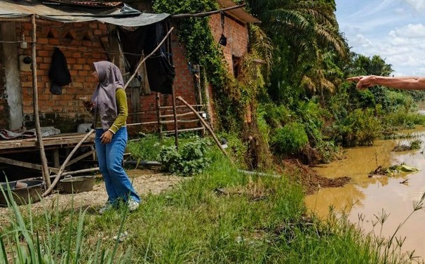 Abrasi Sungai Rawas Kian Parah, Tujuh Rumah di Muratara Terancam Ambruk