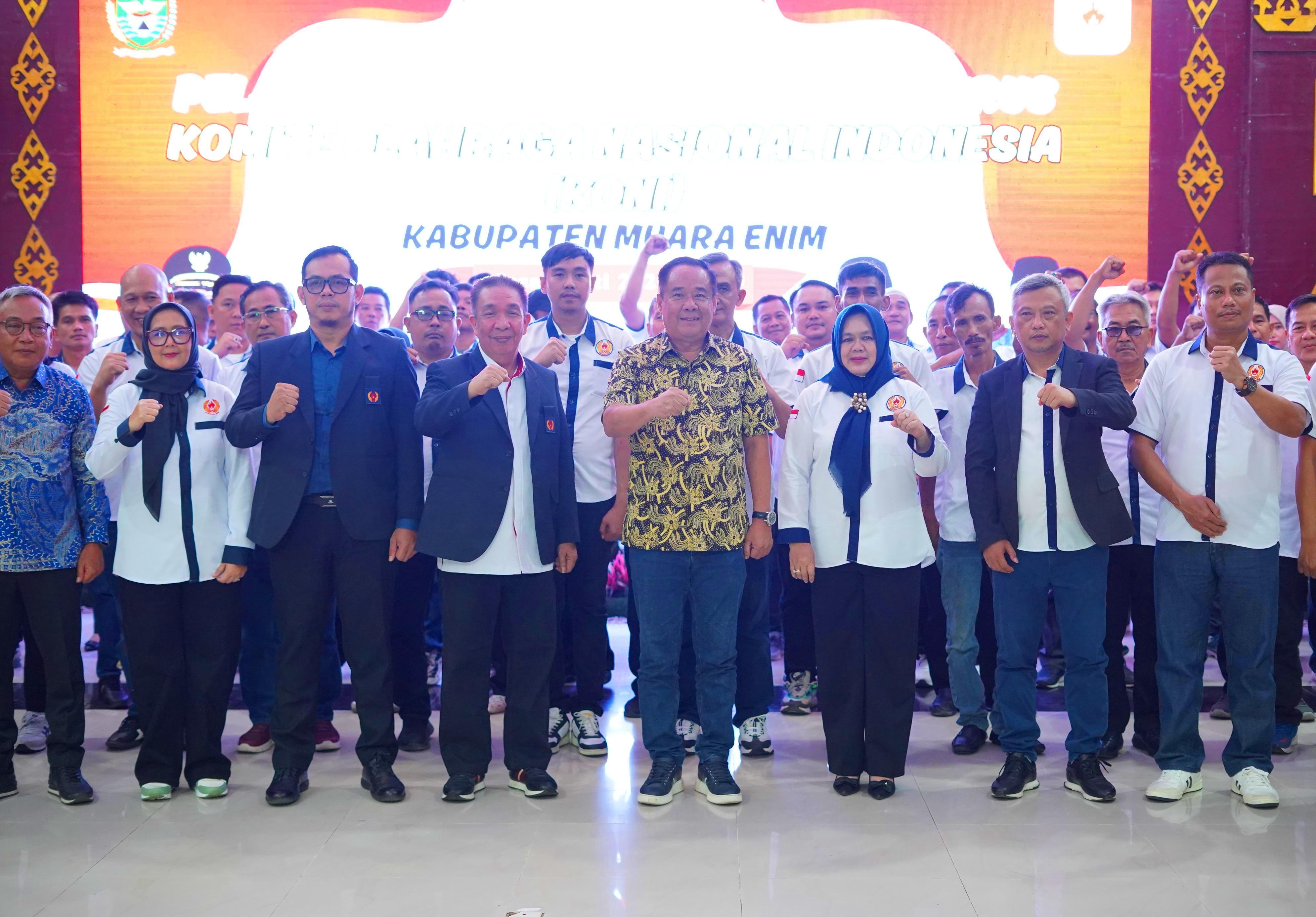 Wagub Sumsel Hadiri Pelantikan Pengurus KONI Muara Enim 2025–2029