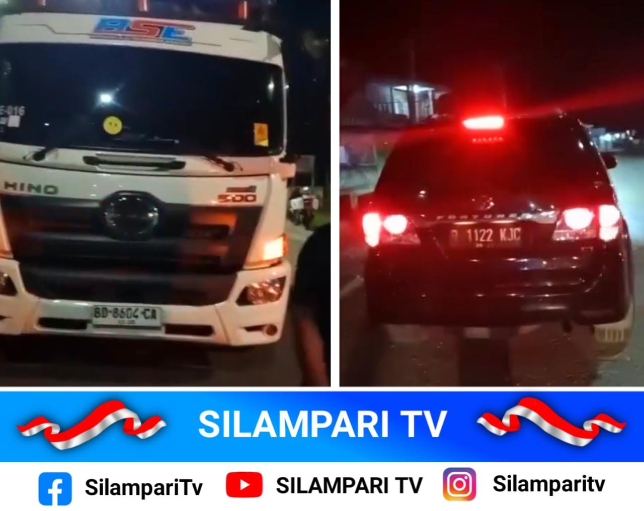 Viral di Facebook, Truk Batu Bara Dikawal Diduga Oknum Polisi di Muratara