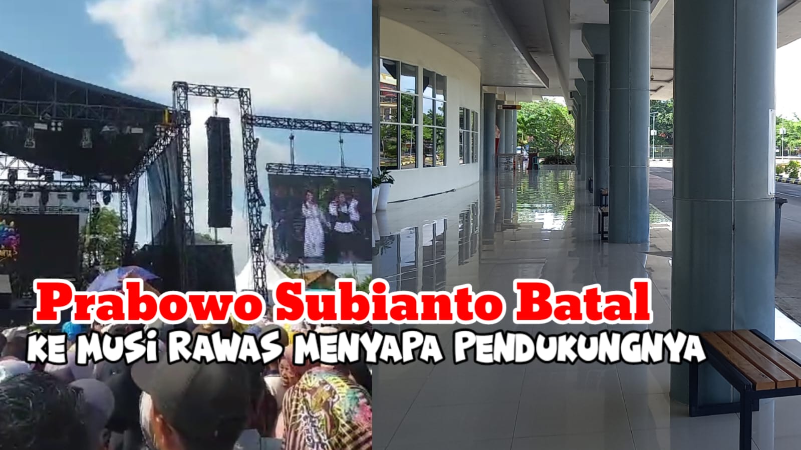 Prabowo Subianto Batal Menyapa di Musi Rawas, Massa Pendukungnya Merasa Kecewa