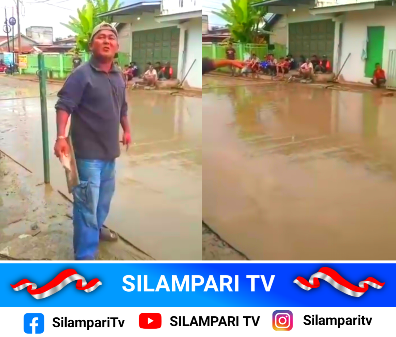 Jalan Masjid Rusak Bertahun-tahun, Warga Perum PNS Gandus Palembang Patungan Lakukan Pengecoran