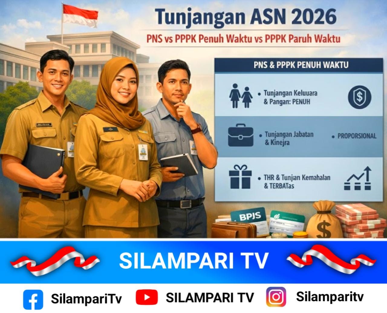 Resmi Berlaku 2026, Perbedaan Tunjangan PPPK Paruh Waktu vs Penuh Waktu