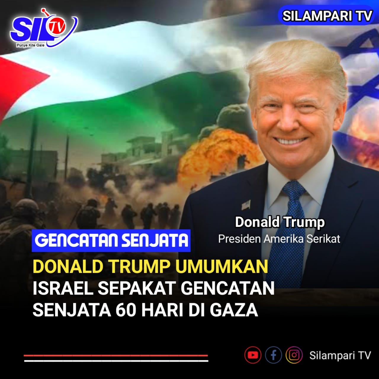 Trump Desak Hamas Terima Gencatan Senjata 60 Hari di Gaza, Peringatkan Situasi Akan Memburuk.