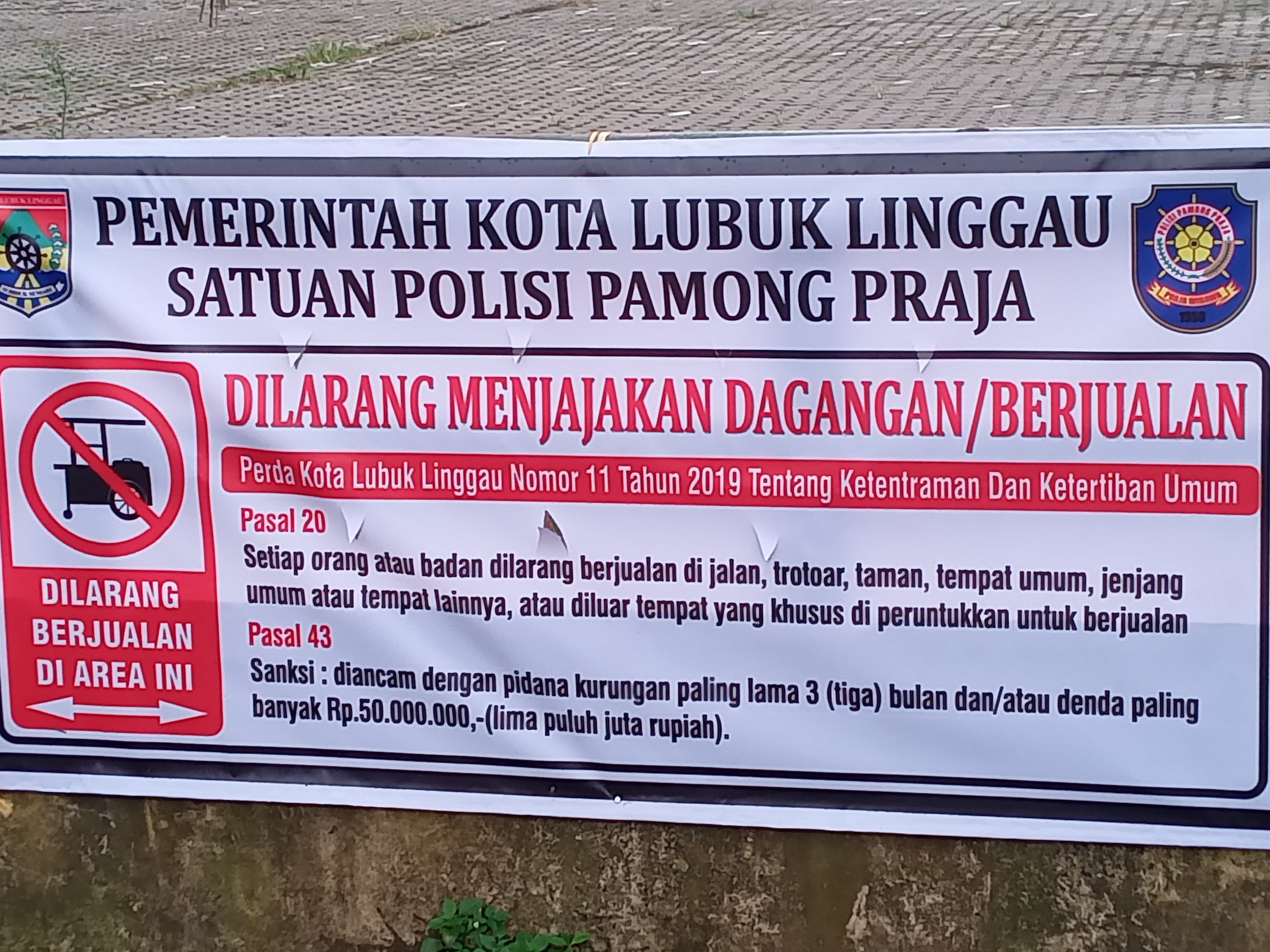 Satpol PP Lubuklinggau Tertibkan PKL di Lokasi Terlarang, Tegakkan Perda demi Kota yang Tertib dan Indah