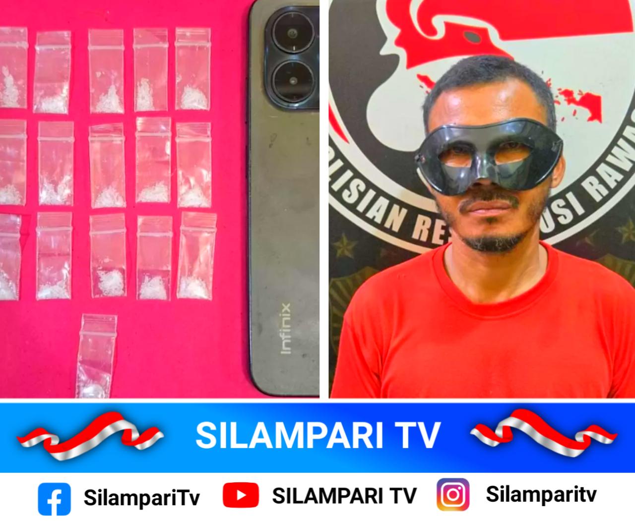 Terbongkar! Pria Bertopeng Simpan Belasan Paket Sabu di Rumah di Musi Rawas