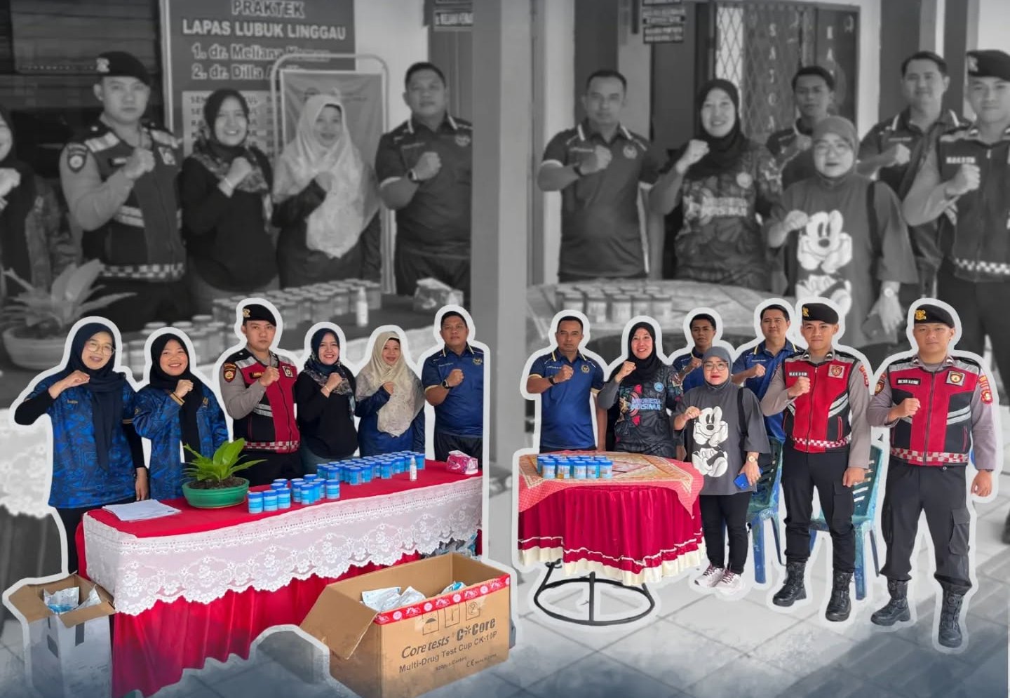 Perkuat Komitmen Lapas Bersinar, Lapas Lubuk Linggau Gelar Tes Urine Pegawai dan Warga Binaan