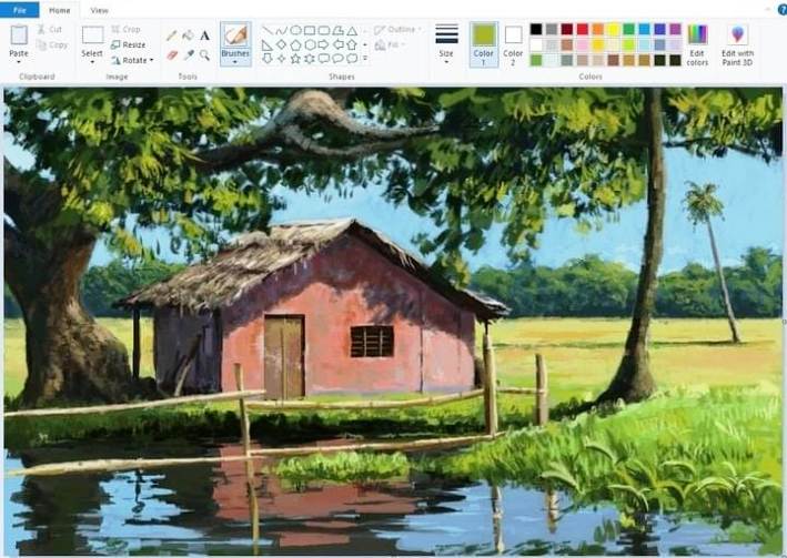 Hanya Menggunakan Microsoft Paint, Pria Ini Bisa Menghasilkan Karya Lukisan yang Cantik