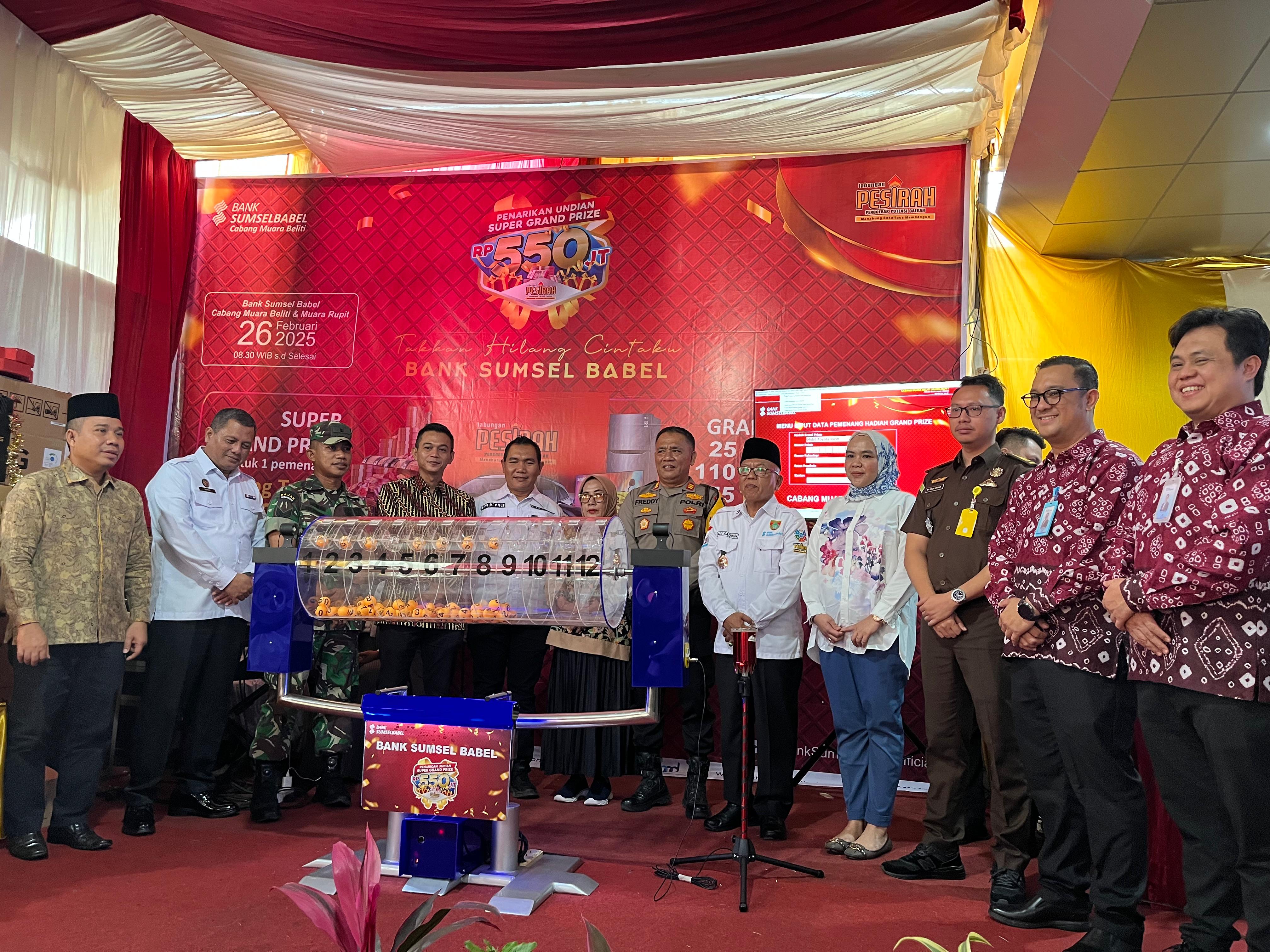 Bank Sumsel Babel Cabang Muara Beliti dan Rupit Gelar Undian Tabungan Pesirah, Hadiah Utama Mobil Toyota Rush