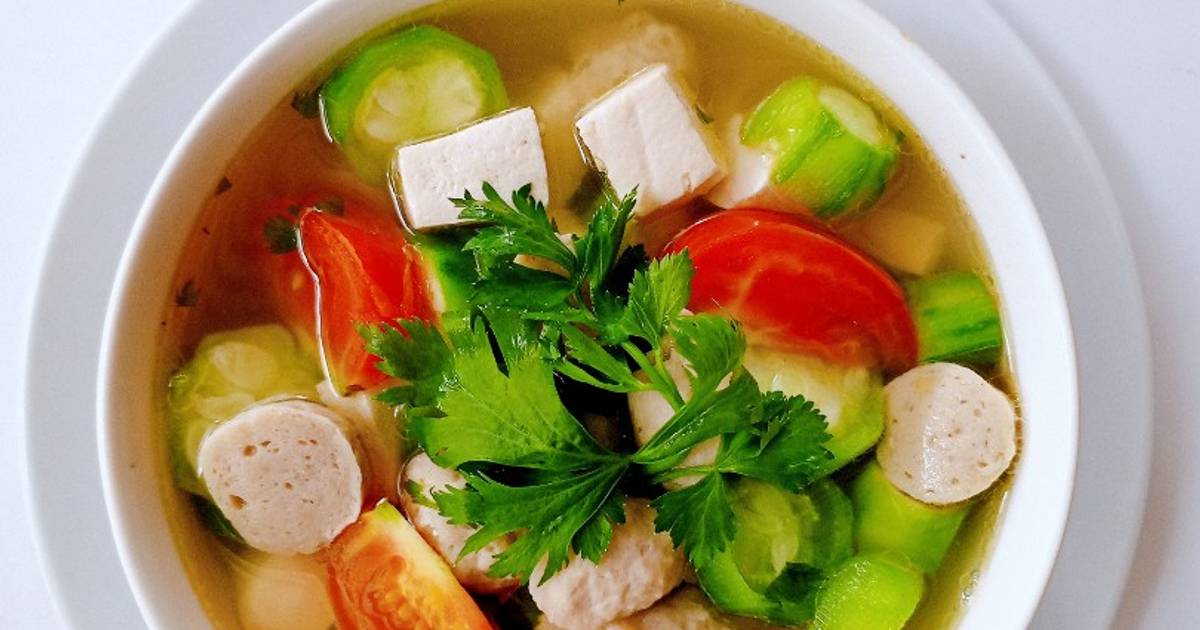 Resep Sup Oyong dan Tahu yang Segar, Renyah, dan Sederhana Bumbunya