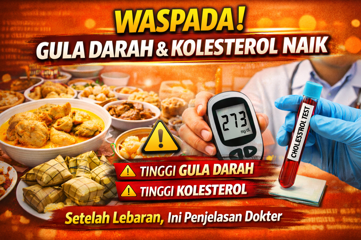 Usai Lebaran, Dokter Ingatkan Risiko Gula Darah dan Kolesterol Naik Akibat Pola Makan Berlebih