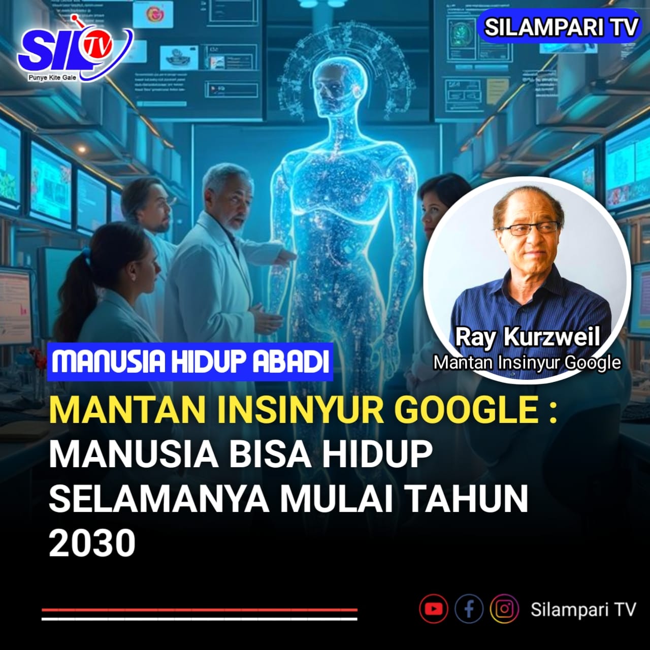 Ray Kurzweil: Manusia Bisa Hidup Selamanya Mulai Tahun 2030