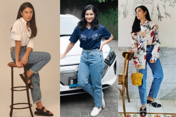 Inspirasinya OOTD Celana Denim ala Dian Sastrowardoyo Bikin Awet Muda Tapi Terlihat Old Money 