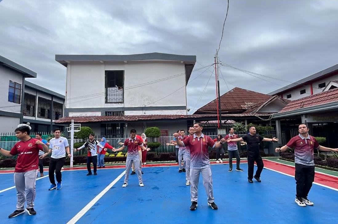 Lapas Lubuklinggau Laksanakan Senam Pagi Bersama WBP