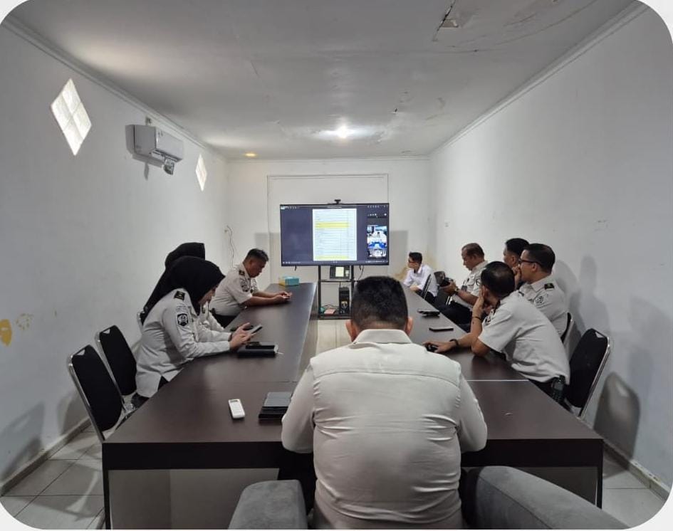 Perkuat Pembinaan, Lapas Narkotika Muara Beliti Hadiri Arahan Virtual Dirjen Pemasyarakatan