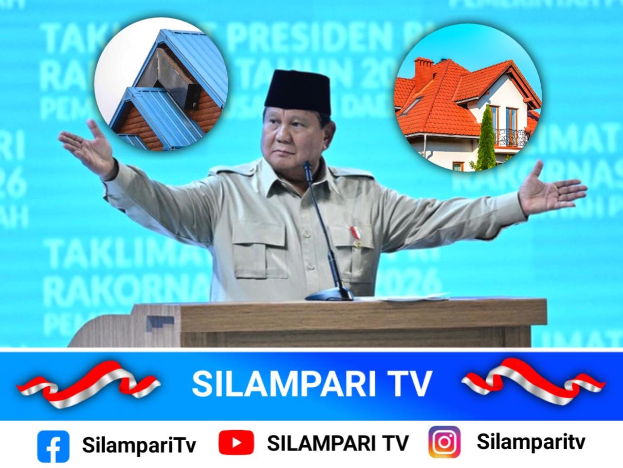 Prabowo Ingin Indonesia Bebas Atap Seng Lewat Gentengisasi Nasional