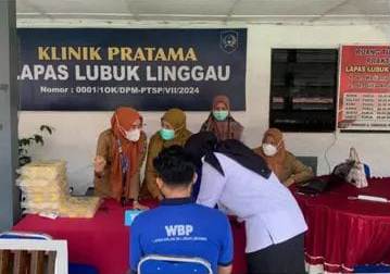 lapas Lubuklinggau Gelar Pemeriksaan TBC untuk Warga Binaan