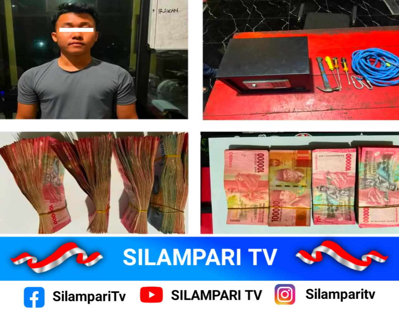 Nekat Bobol Brankas JM Swalayan di Lubuklinggau, Pelaku Bawa Kabur Rp44 Juta