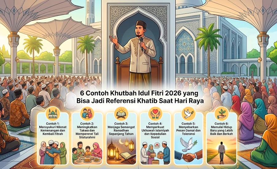 Panduan Khutbah Idul Fitri 2026, Lengkap dengan Susunan dan Contoh Materinya
