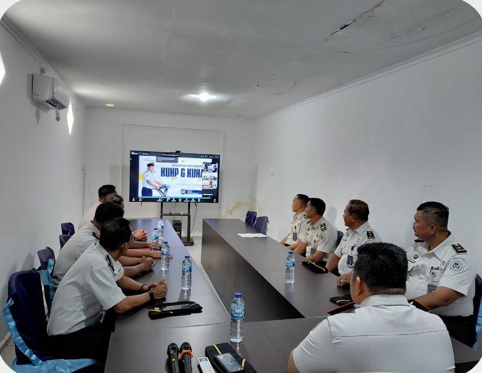 Hadapi KUHP Baru, Lapas Narkotika Muara Beliti Perkuat Pelayanan Tahanan Lewat Zoom Ditjen PAS