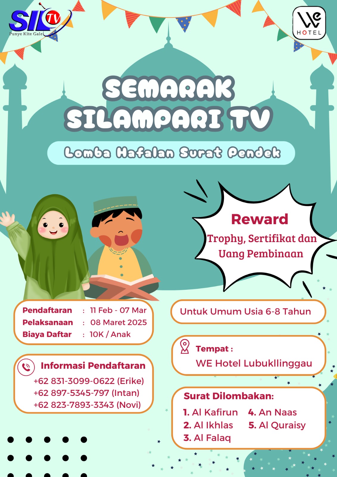 Silampari TV Hadirkan Lomba Hafalan Surat Pendek, Raih Trophy dan Uang Pembinaan!