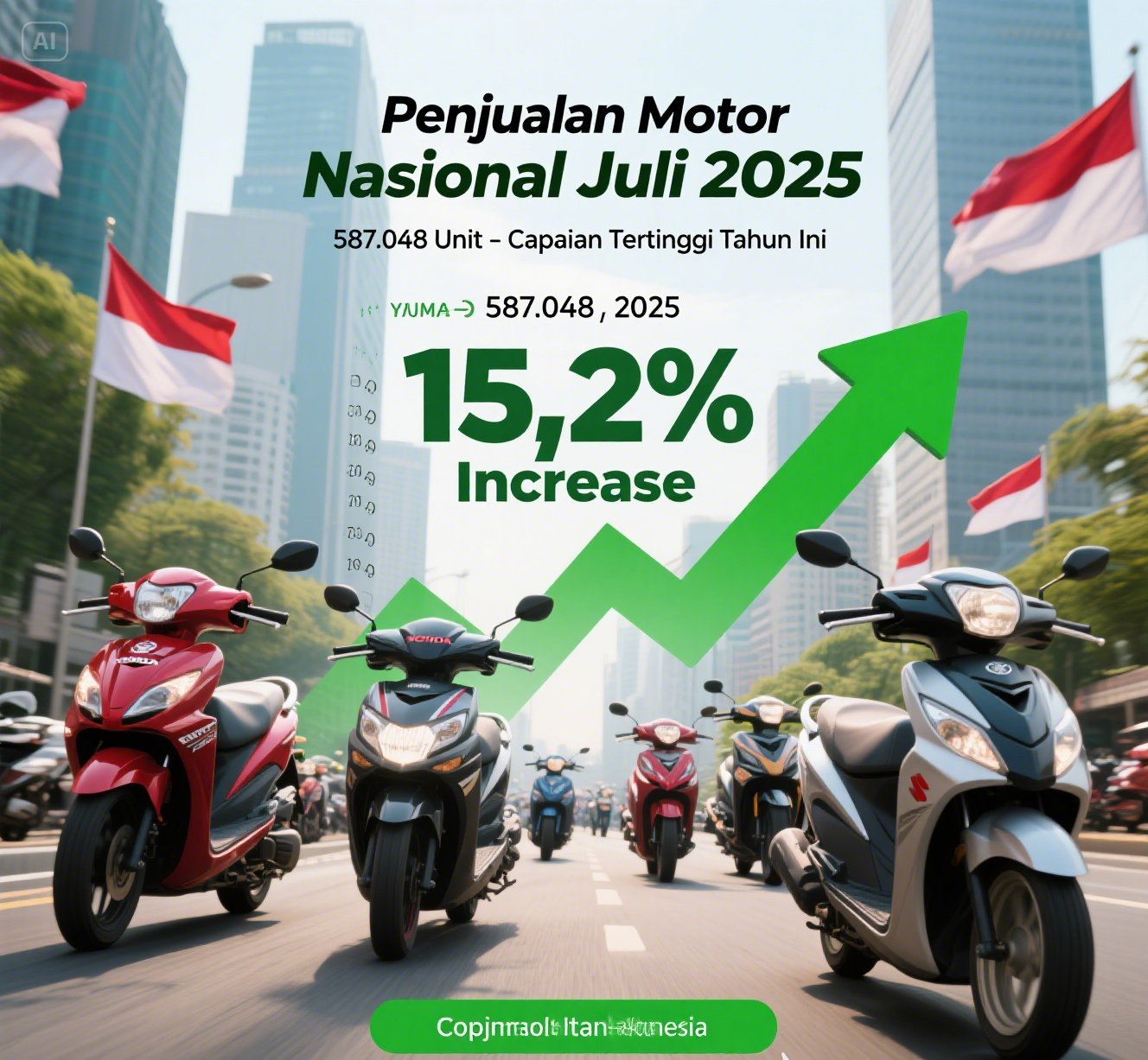 Penjualan Motor Nasional Naik 15,2% pada Juli 2025, Capai Rekor Tertinggi Tahun Ini