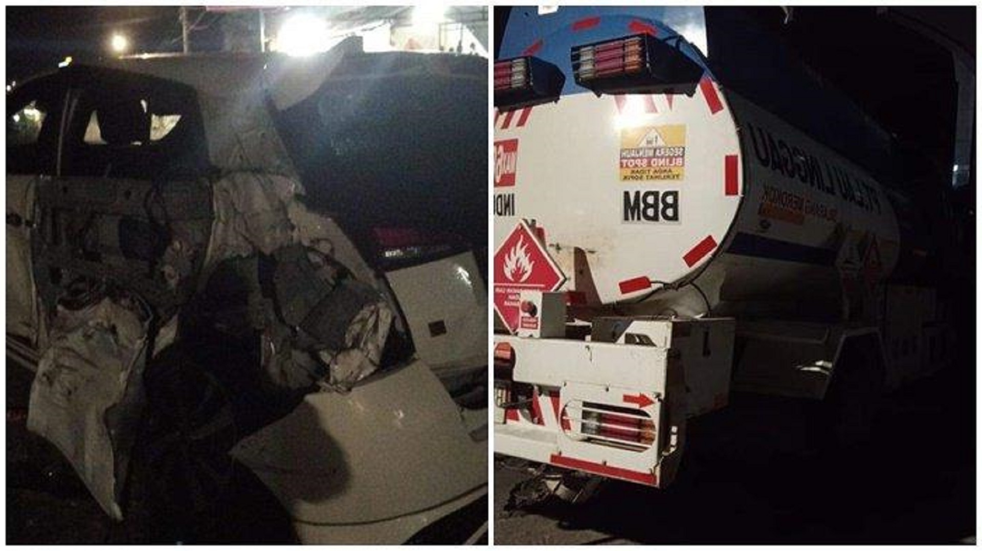 Kecelakaan di Lubuklinggau Mobil Toyota Yaris VS Truk Tangki 2 Korban di Larikan Ke Rumah Sakit