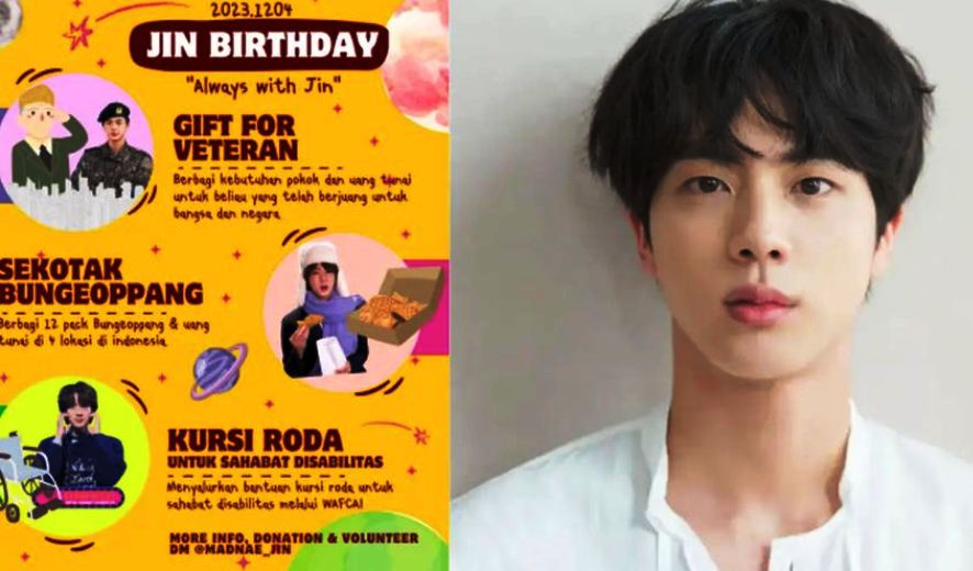 ARMY Indonesia Rayakan Menjelang Ulang Tahun Jin BTS, Donasi untuk Palestina hingga Sumbang Kursi Roda