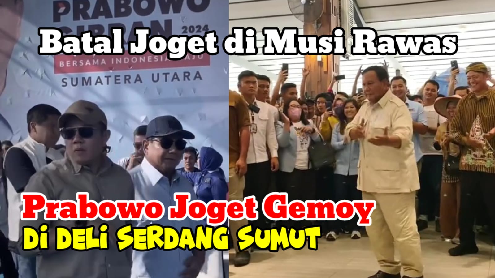 Batal Joget di Musi Rawas, Prabowo Joget Gemoy di Deli Serdang, Sumut