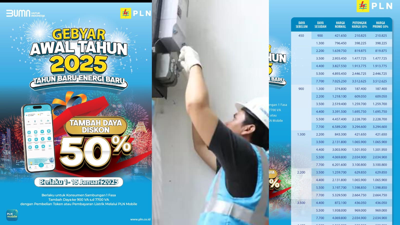 Gebyar Awal Tahun, PLN Gelar Program Promo Tambah Daya 50%