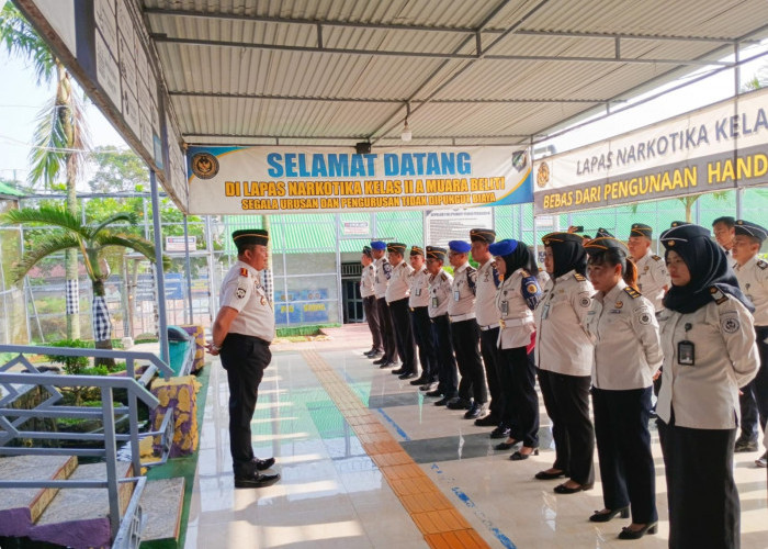 Apel Pagi di Lapas Narkotika Muara Beliti, Kalapas Tekankan Tanggung Jawab dan Etos Kerja