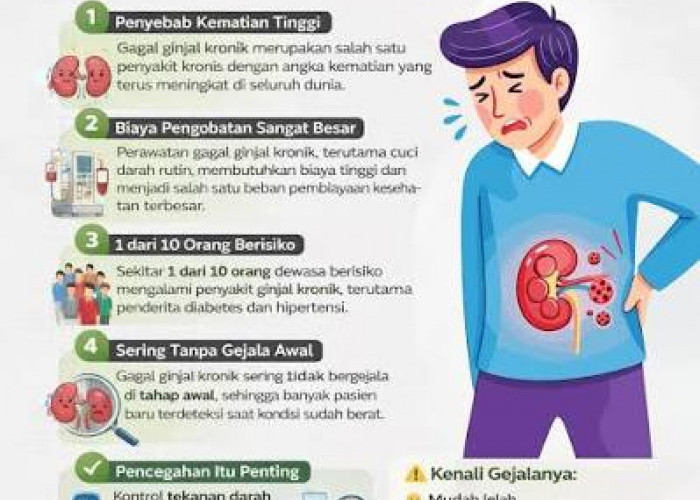 Penyakit Ginjal Kronis Sering Tak Bergejala, Banyak Pasien Baru Tahu Saat Harus Cuci Darah