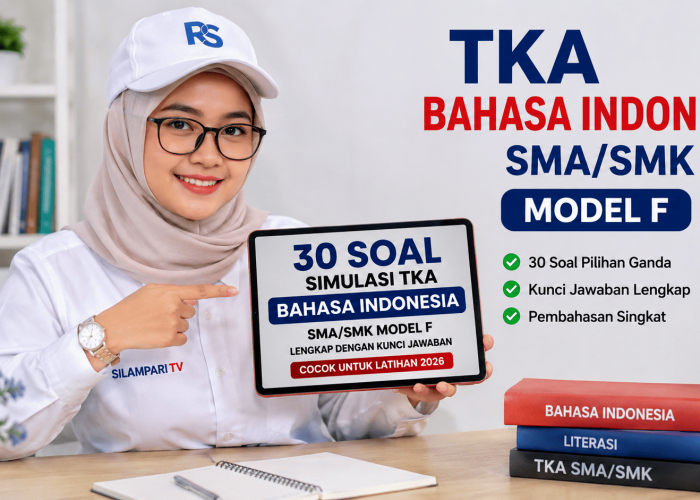 30 Soal Simulasi TKA Bahasa Indonesia SMA/SMK Model F Lengkap dengan Jawaban