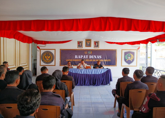 Rapat Dinas Pengamanan Digelar, Lapas Narkotika Muara Beliti Perkuat Sistem Keamanan