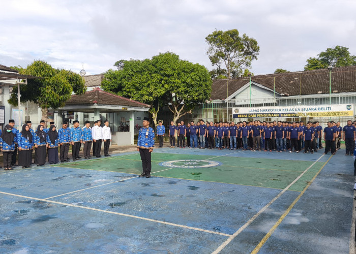 Wujudkan ASN Berintegritas, Lapas Narkotika Kelas IIA Muara Beliti Laksanakan Upacara Bela Negara