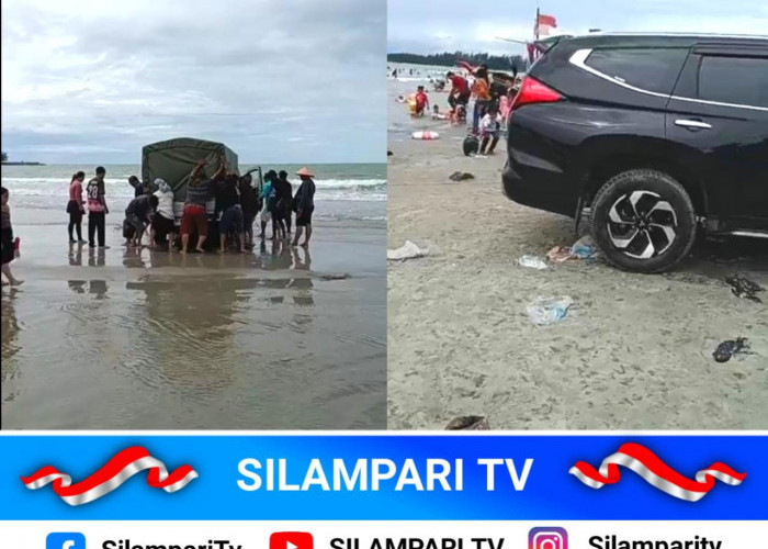 Abaikan Peringatan Warga, Mobil Warga Jambi Nyaris Tenggelam di Pantai Zakat Bengkulu