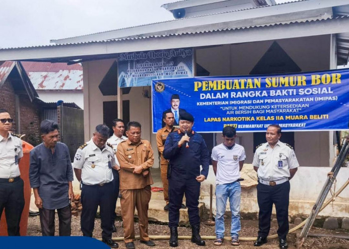 Lapas Narkotika Muara Beliti Bangun Sumur Bor, Dukung Akses Air Bersih bagi Warga