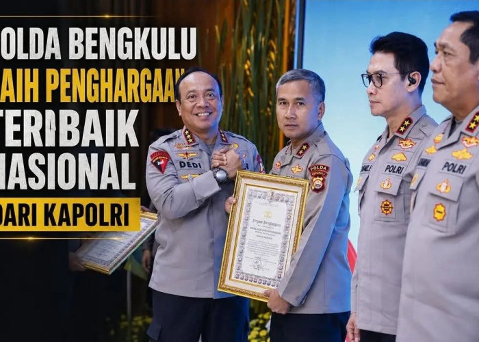 Polda Bengkulu Raih Penghargaan Kinerja Terbaik Nasional 2025 dari Kapolri