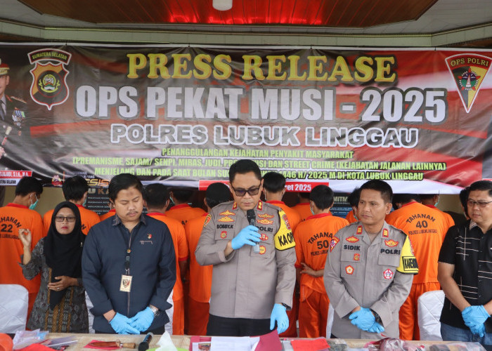 Operasi Pekat Musi 2025, Polres Lubuk Linggau Berhasil Mengungkap Berbagai Kasus Premanisme, Narkoba 