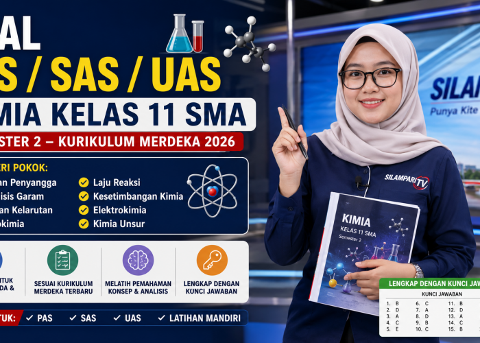 Soal PAS/SAS/UAS Kimia Kelas 11 SMA Semester 2 Kurikulum Merdeka 2026 Lengkap dengan Kunci Jawaban