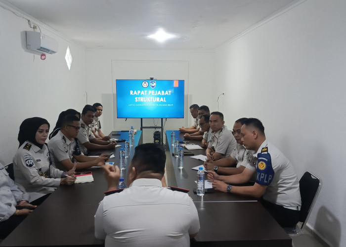 Perkuat Sinergi dan Kinerja, Lapas Narkotika Kelas IIA Muara Beliti Gelar Rapat Struktural Rutin