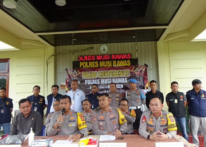 Polres Musi Rawas Gelar Press Release Ungkap Kasus Tindakan Pidana Pembunuhan