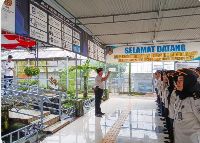 Kalapas Narkotika Muara Beliti Beri Penguatan Tugas dan Motivasi Pegawai Saat Apel Pagi