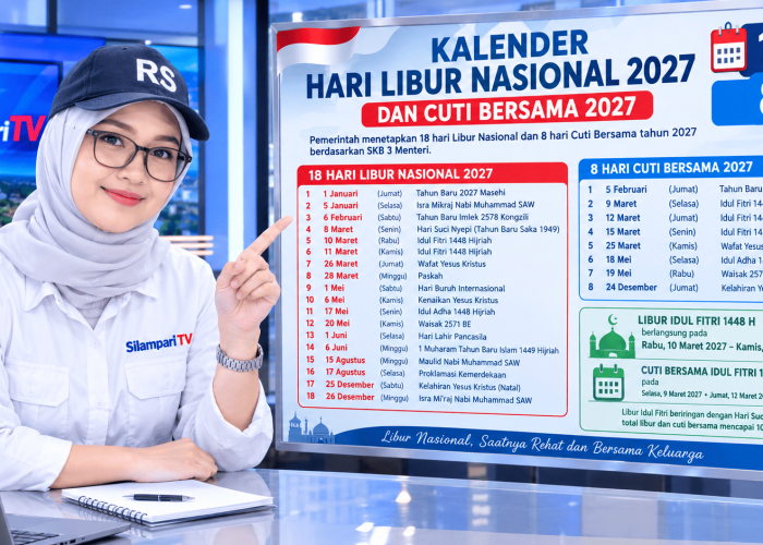 Resmi! Pemerintah Tetapkan 18 Libur Nasional dan 8 Cuti Bersama 2027, Ini Daftar Lengkapnya