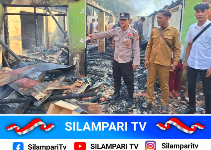 4 Rumah di Teluk Lubuk Muara Enim Hangus Terbakar, Kerugian Capai Rp. 856 Juta