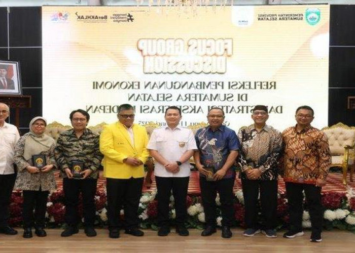 Pj Gubernur Sumsel Elen Setiadi Buka FGD Refleksi Pembangunan Ekonomi dan Strategi Akselerasi